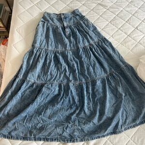 Denim Maxi Skirt